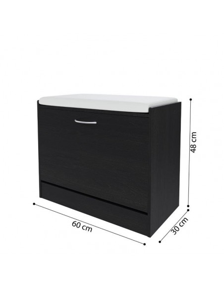 PANCA SCARPIERA 60X30X48 NERO