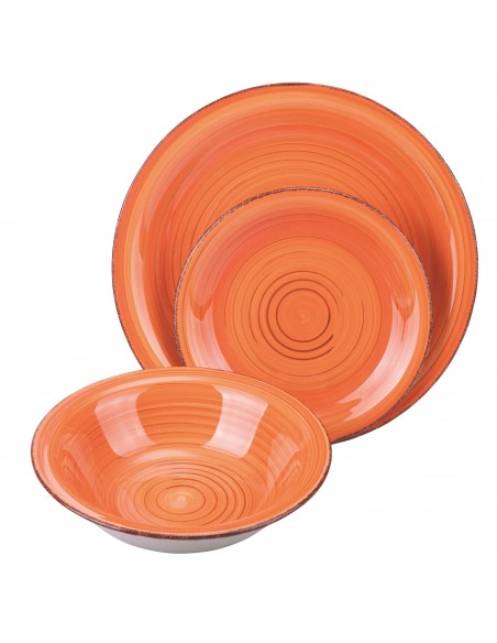 CANCUN SET TAVOLA 18 PZ 6 COLORI ASSORTITI