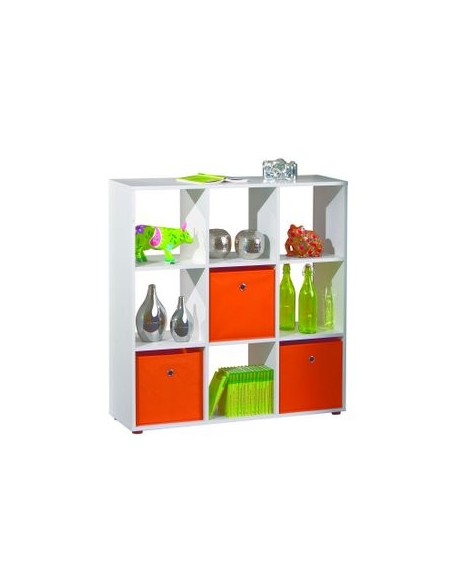 LIBRERIA 9 VANI QUADRATI BIANCO