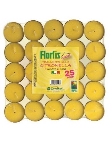 TEALIGHTS CITRONELLA 25 PZ TEALIGHTS CITRONELLA 25 PZ