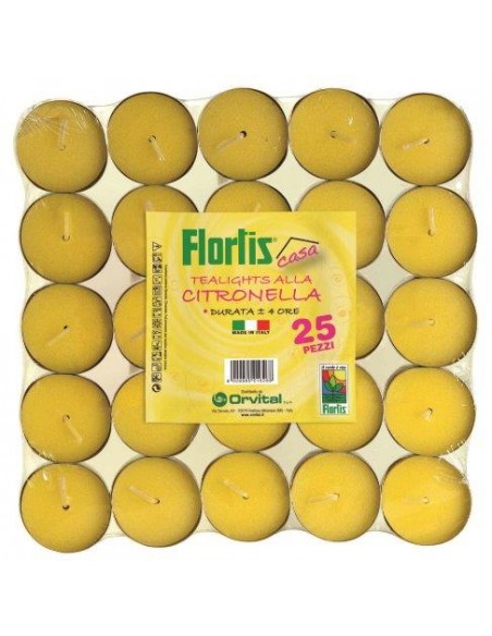 TEALIGHTS CITRONELLA 25 PZ