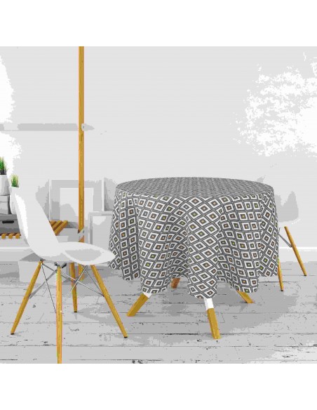 TOVAGLIA POLICOT ANNI 70  TONDA 160CM 6 COLORI ASSORTITI