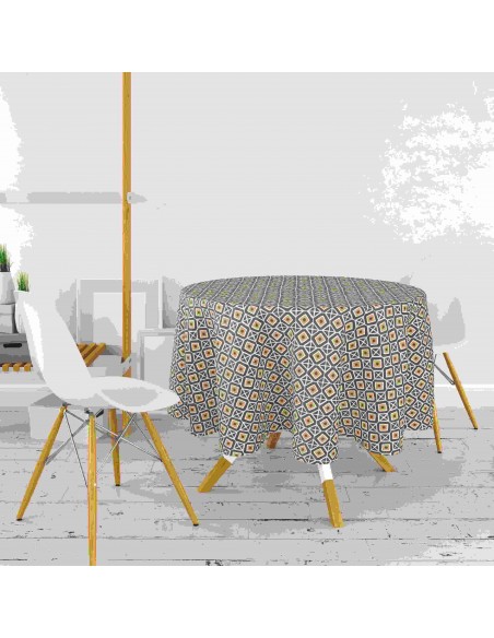 TOVAGLIA POLICOT ANNI 70  TONDA 160CM 6 COLORI ASSORTITI