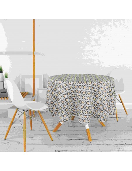 TOVAGLIA POLICOT ANNI 70  TONDA 160CM 6 COLORI ASSORTITI