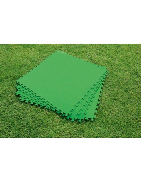 TAPPETINO BASE VERDE 81X81, 9 PEZZI
