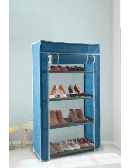 SCARPIERA IN TESSUTO 4 RIPIANI 100 GSM BLU SCURO