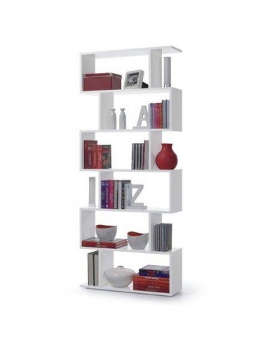 LIBRERIA/SCAFFALE DA TERRA 6 VANI BIANCA