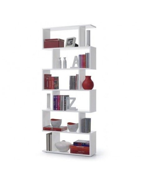 LIBRERIA/SCAFFALE DA TERRA 6 VANI BIANCA