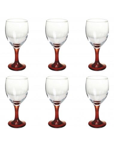 VALENCIA RED SET 6 CALICI 300ML ROSSO VALENCIA RED SET 6 CALICI 300ML ROSSO