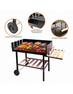 BBQ RETTANGOLARE NERO CON... 2