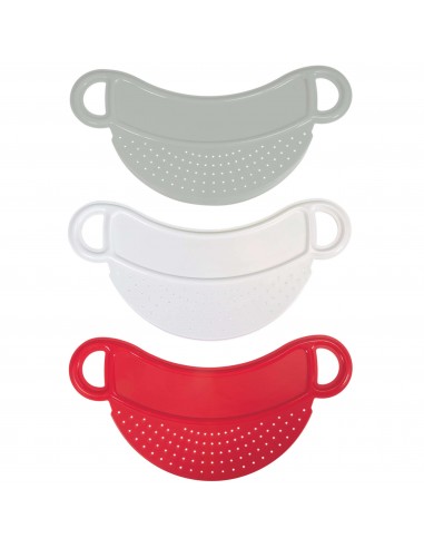 SCOLAPASTA MEZZALUNA 5906218 3 COLORI... SCOLAPASTA MEZZALUNA 5906218 3 COLORI...