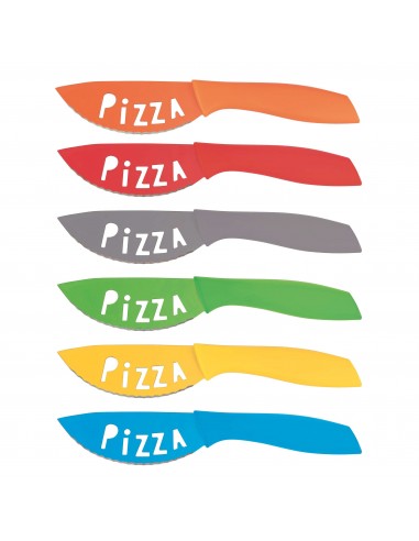 SET 6 COLTELLI PIZZA 6 COLORI ASSORTITI SET 6 COLTELLI PIZZA 6 COLORI ASSORTITI