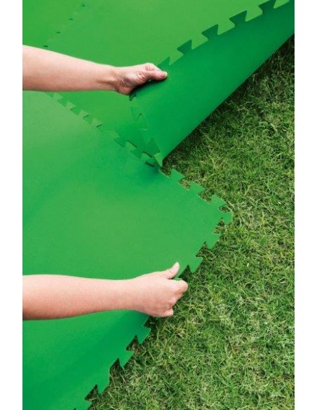TAPPETINO BASE VERDE 81X81, 9 PEZZI