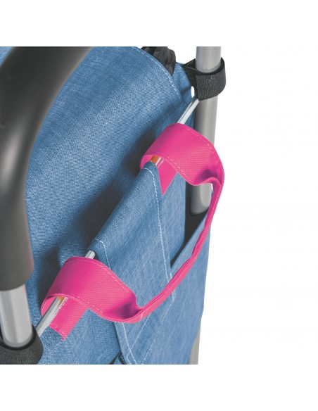 CARRELLO SPESA JEANS 6 RUOTE 4 COLORI ASSORTITI