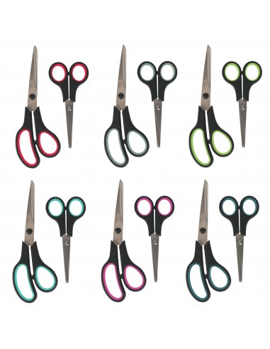 SET 2 FORBICI  6 COLORI ASSORTITI SET 2 FORBICI  6 COLORI ASSORTITI