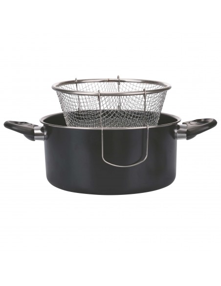 CASSERUOLA  FRIGGITRICE 24 CON CESTINO E CESTELLO