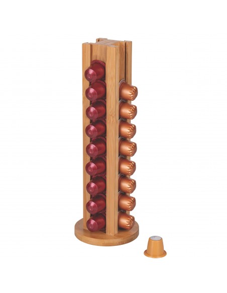 PORTA CAPSULE CAFFE IN BAMBOO D.11X32,5CM
