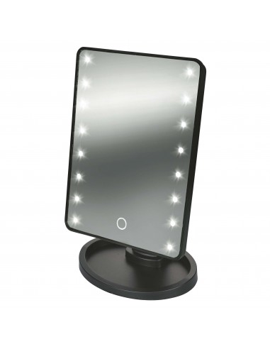 SPECCHIO TRUCCO 16 LED NERO SPECCHIO TRUCCO 16 LED NERO