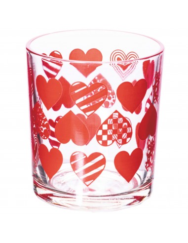 SET 6 BICCHIERI VETRO 270ML CUORI SET 6 BICCHIERI VETRO 270ML CUORI