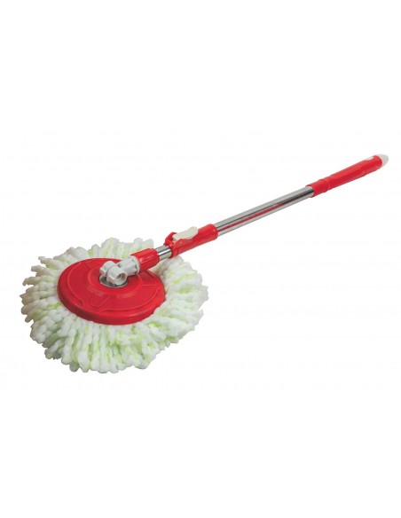 SUPER MOP ROSSO 120CM CESTELLO IN ACCIAIO CON RUOTE