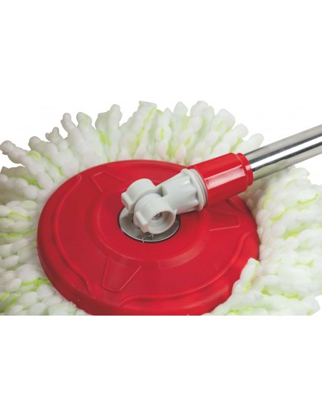 SUPER MOP ROSSO 120CM CESTELLO IN ACCIAIO CON RUOTE