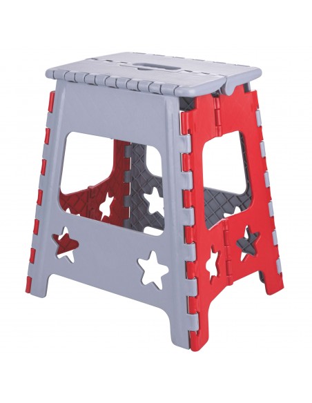 SGABELLO PIEGHEVOLE PLASTICA 36X29X39CM 4 COLORI ASSORTITI