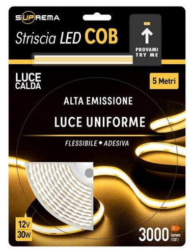 led strip cob 5m 320led 30w l.calda led strip cob 5m 320led 30w l.calda