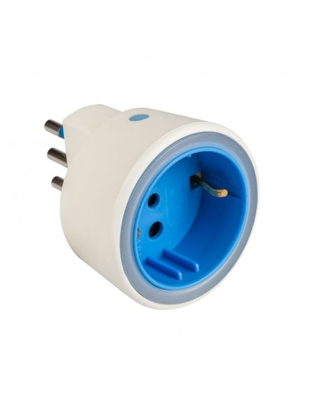 ADATTATORE CON SPINA 10A + PRESA 10-16A 2P+T