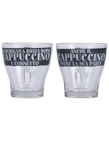 SET 2 MUGS BUON CAPPUCCINO VETRO SET 2 MUGS BUON CAPPUCCINO VETRO