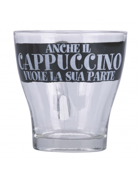 SET 2 MUGS BUON CAPPUCCINO VETRO