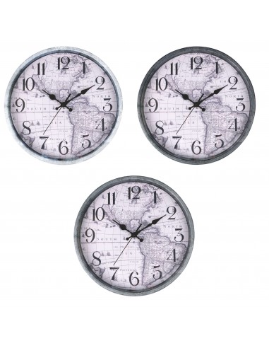 OROLOGIO MAPPA 30CM 3 COLORI ASSORTITI OROLOGIO MAPPA 30CM 3 COLORI ASSORTITI