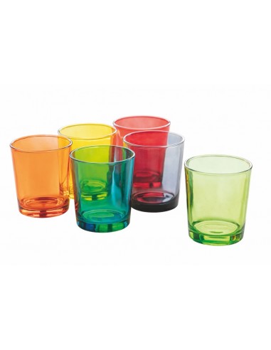 SET 6 BICCHIERI VETRO 370 ML 6 COLORI... SET 6 BICCHIERI VETRO 370 ML 6 COLORI...