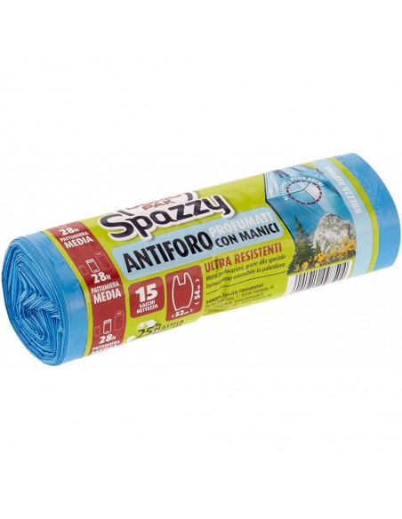 SACCHETTI SPAZZATURA ANTIFORO 28LT 52X54 CM BREZZA ALPINA