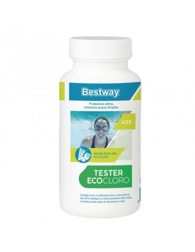 STRISCE TEST PER PISCINA ECOCLORO 3 IN 1 STRISCE TEST PER PISCINA ECOCLORO 3 IN 1