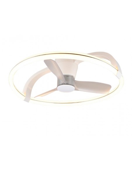 STOCKHOLM VENTILATORE + PLAFONIERA 6 VELOCITÀ CCT Ø74 CM BIANCO