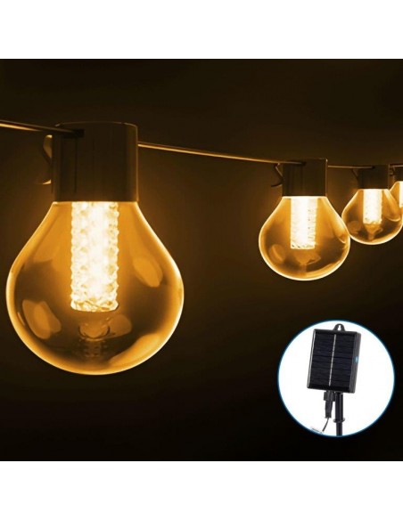 CATENA LUMINOSA SOLARE 5 MT LUCE CALDA