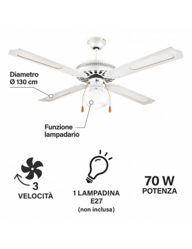 ventilatore soff 4 pale d130 bianco ventilatore soff 4 pale d130 bianco