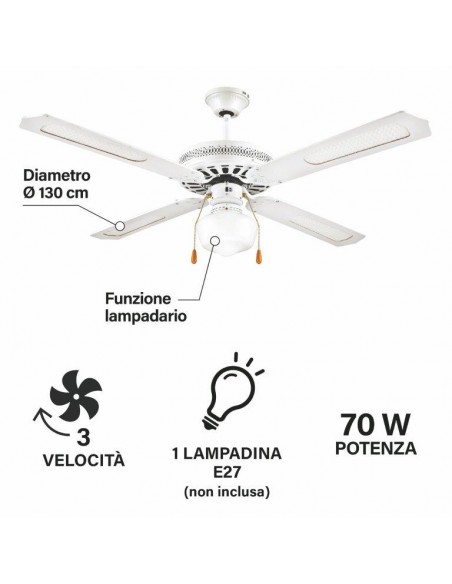 ventilatore soff 4 pale d130 bianco
