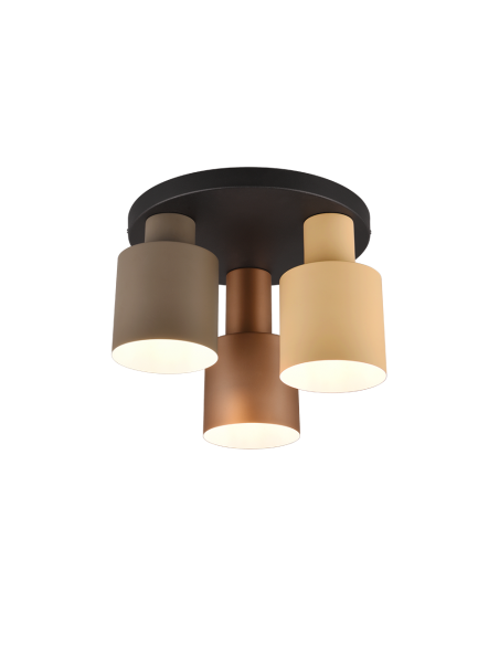 PLAFONIERA "AGUDO" COLORE CAFFÈ D. 12CM