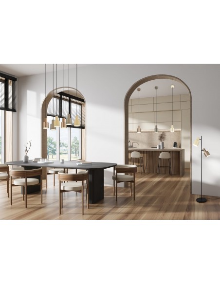 SOSPENSIONE "AGUDO" COLORE BEIGE D. 12CM