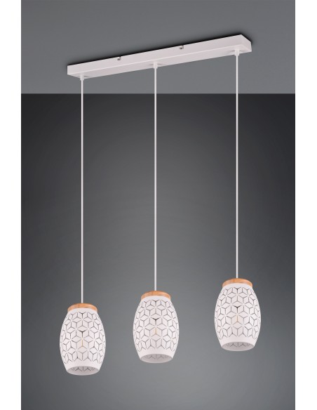 LAMPADARIO A SOSPENSIONE A TRE LUCI "BIDAR"