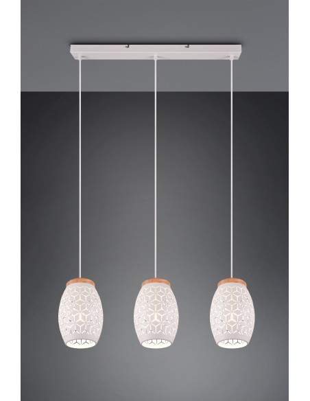 LAMPADARIO A SOSPENSIONE A TRE LUCI "BIDAR"