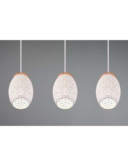 LAMPADARIO A SOSPENSIONE A TRE LUCI "BIDAR"