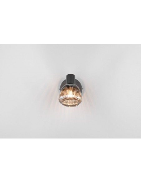 "TARIFA" SPOT ORIENTABILE NERO VETRO RIGATO