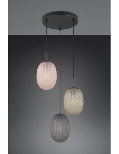 "FACETTE" SOSPENSIONE 3 LUCI... "FACETTE" SOSPENSIONE 3 LUCI...