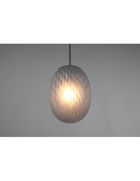 "FACETTE" SOSPENSIONE NERO/VETRO FUME' D18