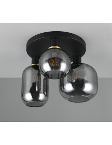 "DIVA" PLAFONIERA 3 LUCI NERO/VETRO... "DIVA" PLAFONIERA 3 LUCI NERO/VETRO...