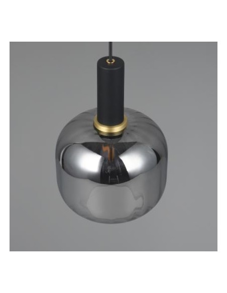 "DIVA" SOSPENSIONE NERO VETRO CROMO D20