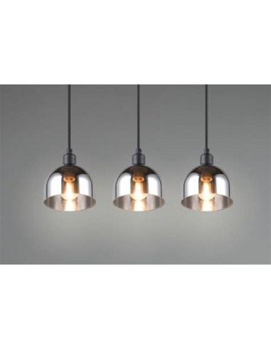 "MOLLY" SOSPENSIONE 3 LUCI NERO VETRO... "MOLLY" SOSPENSIONE 3 LUCI NERO VETRO...