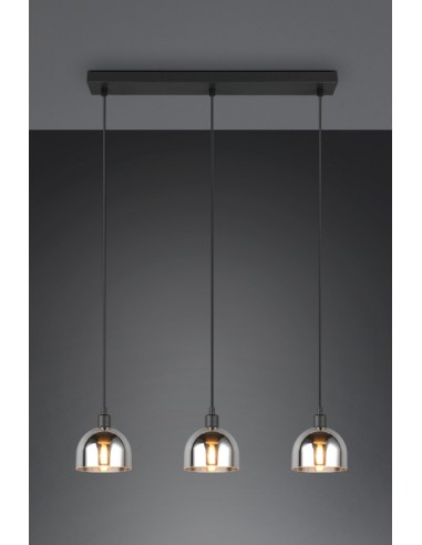 "MOLLY" SOSPENSIONE 3 LUCI NERO VETRO... "MOLLY" SOSPENSIONE 3 LUCI NERO VETRO...